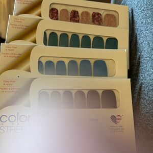 Retired Color Street Blue and Red Nail Polish Strips